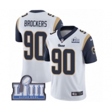 Men's Nike Los Angeles Rams #90 Michael Brockers White Vapor Untouchable Limited Player Super Bowl LIII Bound NFL Jersey