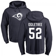 NFL Nike Los Angeles Rams #52 Alec Ogletree Navy Blue Name & Number Logo Pullover Hoodie