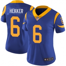 Women's Nike Los Angeles Rams #6 Johnny Hekker Royal Blue Alternate Vapor Untouchable Limited Player NFL Jersey