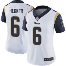 Women's Nike Los Angeles Rams #6 Johnny Hekker White Vapor Untouchable Limited Player NFL Jersey