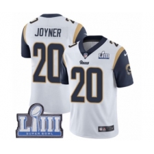 Men's Nike Los Angeles Rams #20 Lamarcus Joyner White Vapor Untouchable Limited Player Super Bowl LIII Bound NFL Jersey