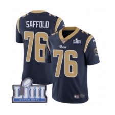 Youth Nike Los Angeles Rams #76 Rodger Saffold Navy Blue Team Color Vapor Untouchable Limited Player Super Bowl LIII Bound NFL Jersey