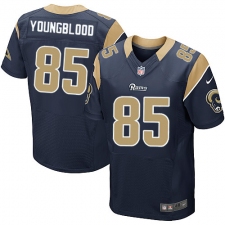 Men's Nike Los Angeles Rams #85 Jack Youngblood Navy Blue Team Color Vapor Untouchable Elite Player NFL Jersey