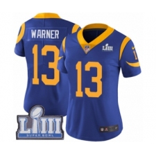 Women's Nike Los Angeles Rams #13 Kurt Warner Royal Blue Alternate Vapor Untouchable Limited Player Super Bowl LIII Bound NFL Jersey