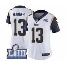 Women's Nike Los Angeles Rams #13 Kurt Warner White Vapor Untouchable Limited Player Super Bowl LIII Bound NFL Jersey