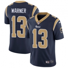 Youth Nike Los Angeles Rams #13 Kurt Warner Navy Blue Team Color Vapor Untouchable Limited Player NFL Jersey
