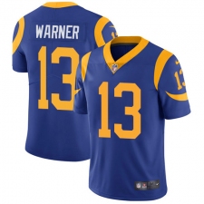 Youth Nike Los Angeles Rams #13 Kurt Warner Royal Blue Alternate Vapor Untouchable Limited Player NFL Jersey
