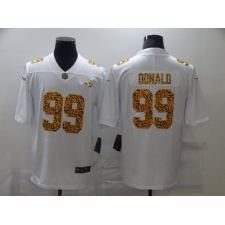 Men's Los Angeles Rams #99 Aaron Donald White Nike Leopard Print Limited Jersey