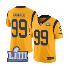 Youth Nike Los Angeles Rams #99 Aaron Donald Limited Gold Rush Vapor Untouchable Super Bowl LIII Bound NFL Jersey