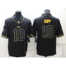 Men's Los Angeles Rams #10 Cooper Kupp Nike Black Gold Limited Fashion Jersey