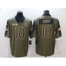 Men's Los Angeles Rams #10 Cooper Kupp Nike Olive 2021 Salute To Service Limited Player Jersey