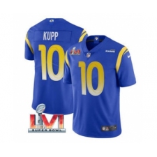 Men's Los Angeles Rams #10 Cooper Kupp Royal 2022 Super Bowl LVI Vapor Limited Stitched Jersey