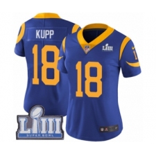 Women's Nike Los Angeles Rams #18 Cooper Kupp Royal Blue Alternate Vapor Untouchable Limited Player Super Bowl LIII Bound NFL Jersey