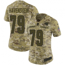 Women's Nike Los Angeles Rams #79 Rob Havenstein Limited Camo 2018 Salute to Service NFL Jerse