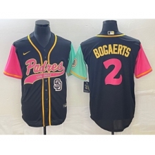 Men's San Diego Padres #2 Xander Bogaerts Brack NEW 2023 City Connect Cool Base Stitched Jersey 1