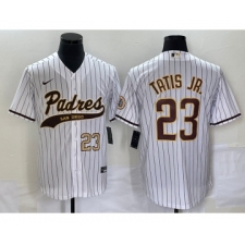 Men's San Diego Padres #23 Fernando Tatis Jr Number White NEW 2023 Cool Base Stitched Jersey