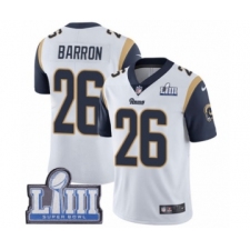 Men's Nike Los Angeles Rams #26 Mark Barron White Vapor Untouchable Limited Player Super Bowl LIII Bound NFL Jersey