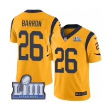 Youth Nike Los Angeles Rams #26 Mark Barron Limited Gold Rush Vapor Untouchable Super Bowl LIII Bound NFL Jersey