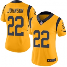 Women's Nike Los Angeles Rams #22 Trumaine Johnson Limited Gold Rush Vapor Untouchable NFL Jersey