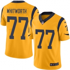 Youth Nike Los Angeles Rams #77 Andrew Whitworth Limited Gold Rush Vapor Untouchable NFL Jersey