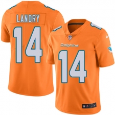 Youth Nike Miami Dolphins #14 Jarvis Landry Limited Orange Rush Vapor Untouchable NFL Jersey