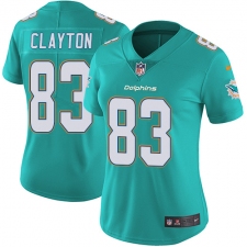 Women's Nike Miami Dolphins #83 Mark Clayton Elite Aqua Green Team Color NFL Jersey