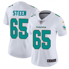 Women's Nike Miami Dolphins #65 Anthony Steen White Vapor Untouchable Limited Player NFL Jersey