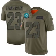 Men's Miami Dolphins #23 Cordrea Tankersley Limited Camo 2019 Salute to Service Football Jersey
