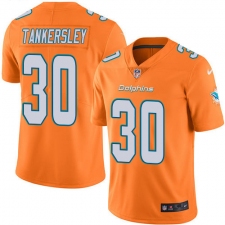 Men's Nike Miami Dolphins #30 Cordrea Tankersley Elite Orange Rush Vapor Untouchable NFL Jersey