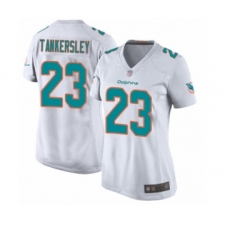 Women's Miami Dolphins #23 Cordrea Tankersley Game White Football Jersey