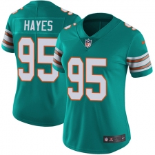 Women's Nike Miami Dolphins #95 William Hayes Elite Aqua Green Alternate NFL Jersey