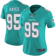 Women's Nike Miami Dolphins #95 William Hayes Elite Aqua Green Team Color NFL Jersey