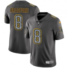 Men's Nike Minnesota Vikings #8 Sam Bradford Gray Static Vapor Untouchable Limited NFL Jersey