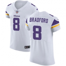 Men's Nike Minnesota Vikings #8 Sam Bradford White Vapor Untouchable Elite Player NFL Jersey