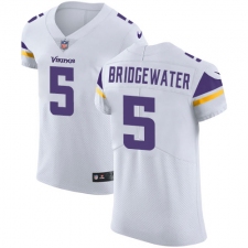 Men's Nike Minnesota Vikings #5 Teddy Bridgewater White Vapor Untouchable Elite Player NFL Jersey