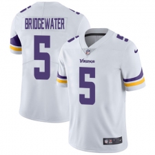 Men's Nike Minnesota Vikings #5 Teddy Bridgewater White Vapor Untouchable Limited Player NFL Jersey