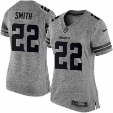 Women's Nike Minnesota Vikings #22 Harrison Smith Limited Gray Gridiron NFL Jersey