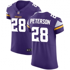 Men's Nike Minnesota Vikings #28 Adrian Peterson Purple Team Color Vapor Untouchable Elite Player NFL Jersey