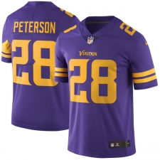Youth Nike Minnesota Vikings #28 Adrian Peterson Elite Purple Rush Vapor Untouchable NFL Jersey