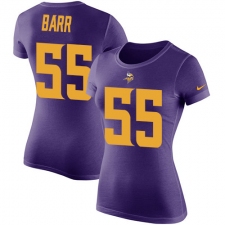 Women's Nike Minnesota Vikings #55 Anthony Barr Purple Rush Pride Name & Number T-Shirt