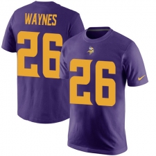 Nike Minnesota Vikings #26 Trae Waynes Purple Rush Pride Name & Number T-Shirt