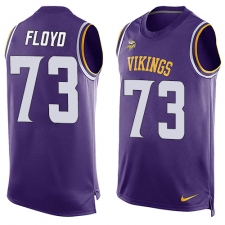 Men's Nike Minnesota Vikings #73 Sharrif Floyd Limited Purple Player Name & Number Tank Top NFL Jersey