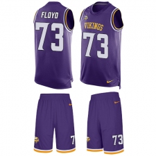 Men's Nike Minnesota Vikings #73 Sharrif Floyd Limited Purple Tank Top Suit NFL Jersey