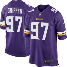 Men's Nike Minnesota Vikings #97 Everson Griffen Game Purple Team Color NFL Jersey