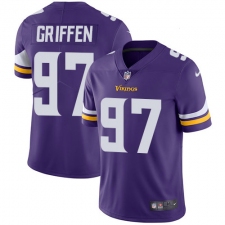 Men's Nike Minnesota Vikings #97 Everson Griffen Purple Team Color Vapor Untouchable Limited Player NFL Jersey