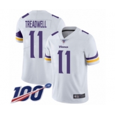 Men's Minnesota Vikings #11 Laquon Treadwell White Vapor Untouchable Limited Player 100th Season Football Jersey
