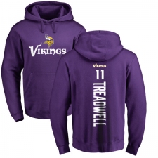 NFL Nike Minnesota Vikings #11 Laquon Treadwell Purple Backer Pullover Hoodie