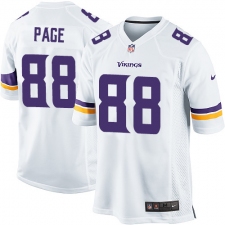 Men's Nike Minnesota Vikings #88 Alan Page Game White NFL Jersey