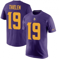 Nike Minnesota Vikings #19 Adam Thielen Purple Rush Pride Name & Number T-Shirt