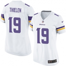 Women's Nike Minnesota Vikings #19 Adam Thielen Game White NFL Jersey